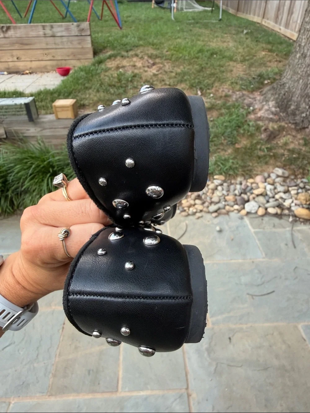 art class Black Studded Mary Jane Flats with Buckle little girl 13